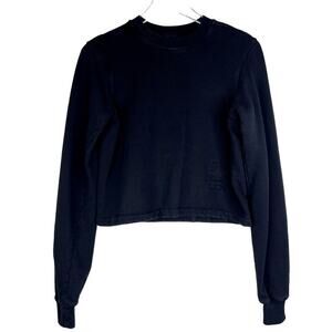 Rick Owens Sombra Oscura Black Crewneck Pullover Sweatshirt Top Long Sleeve SM
